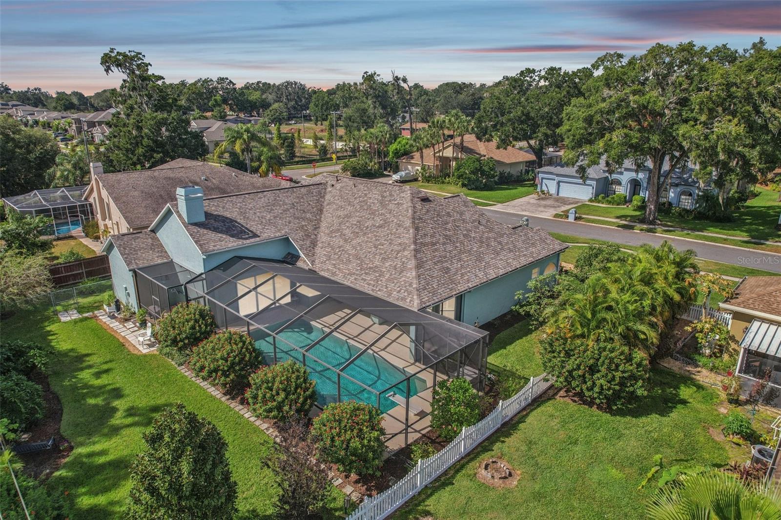 AERIAL OF BACK AND SIDE YARD