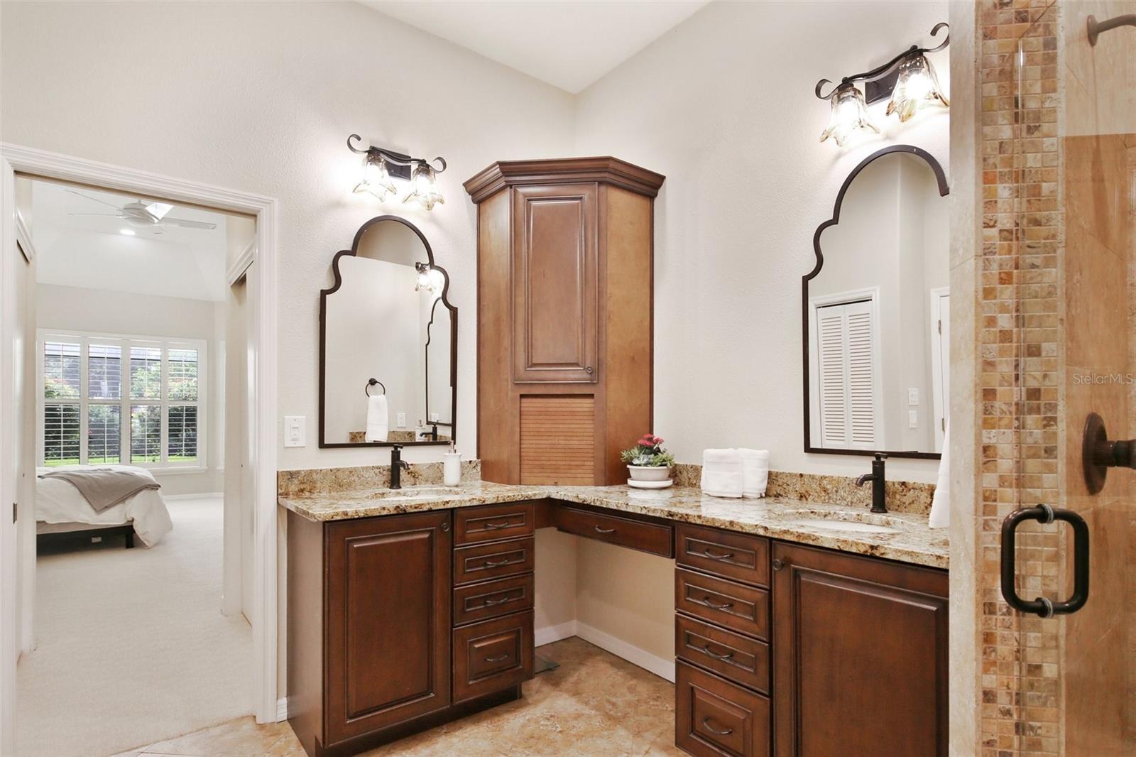 DOUBLE SINK VANITY PROVIDES ROOM FOR EVERYONE AND MAKES GETTING READY EASY