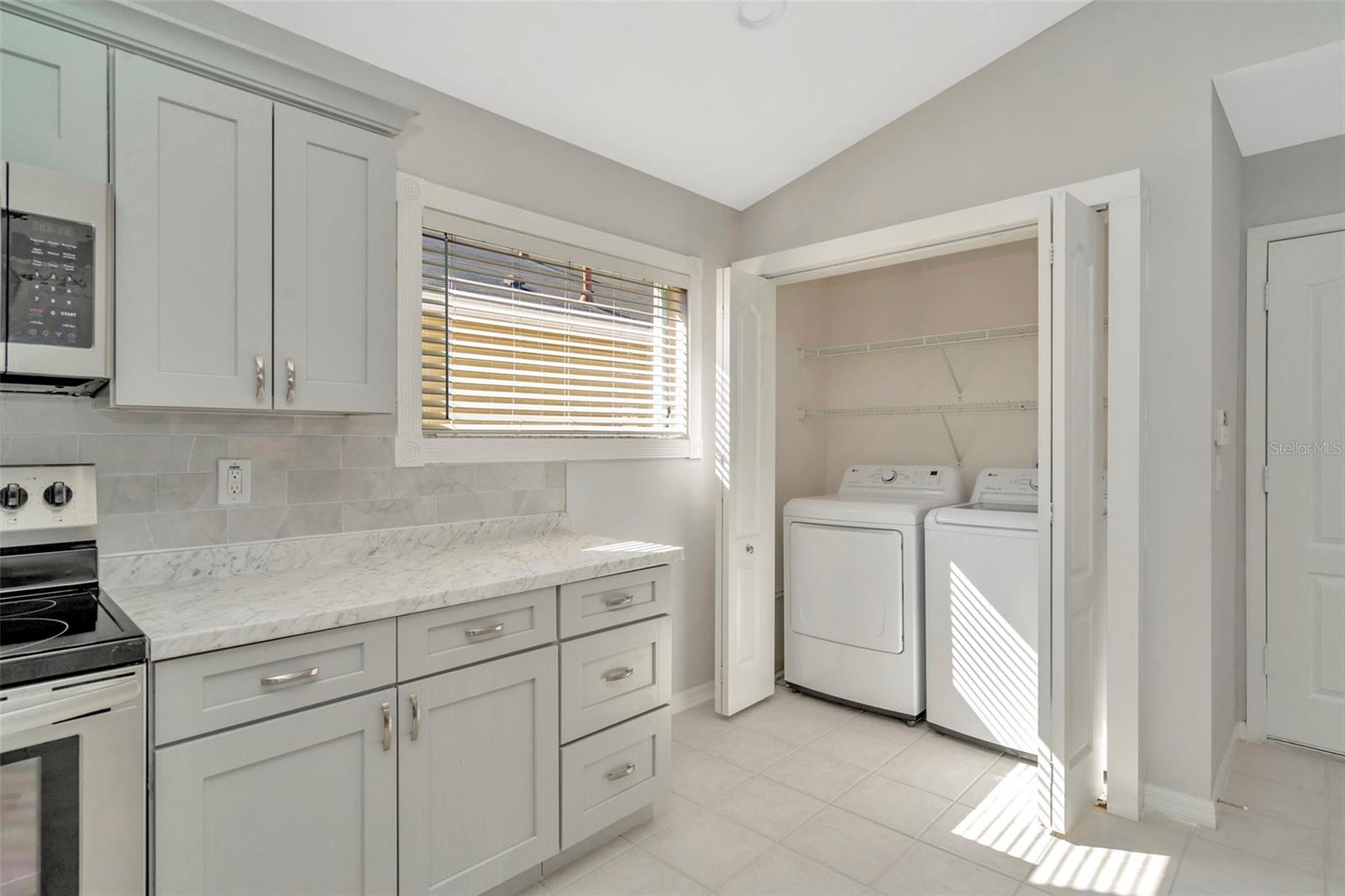 Laundry in kitchen