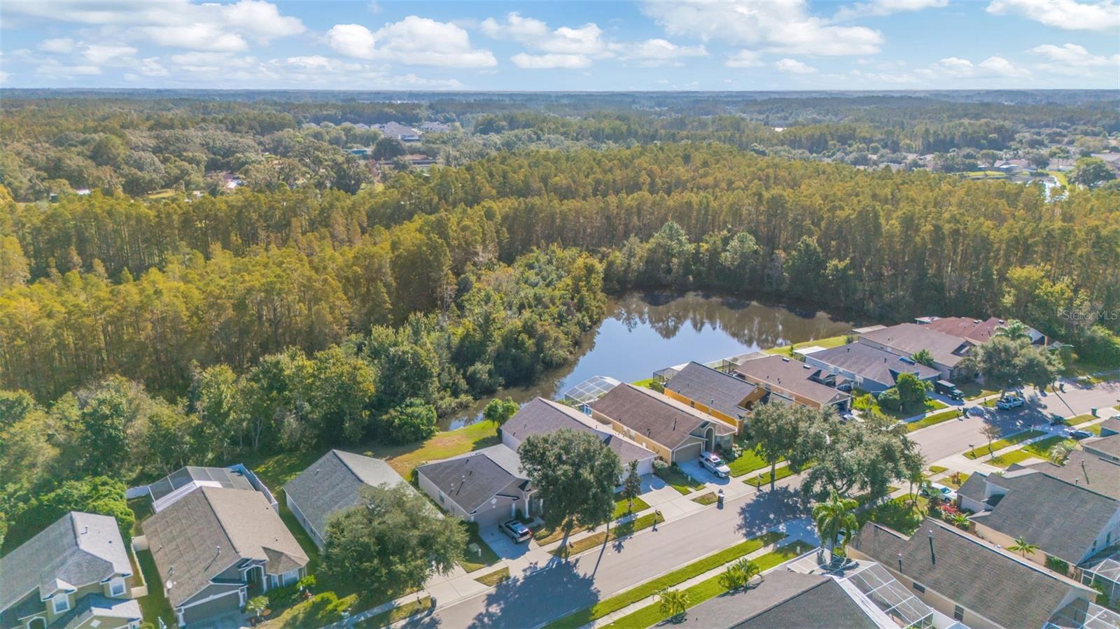Aerial view of house