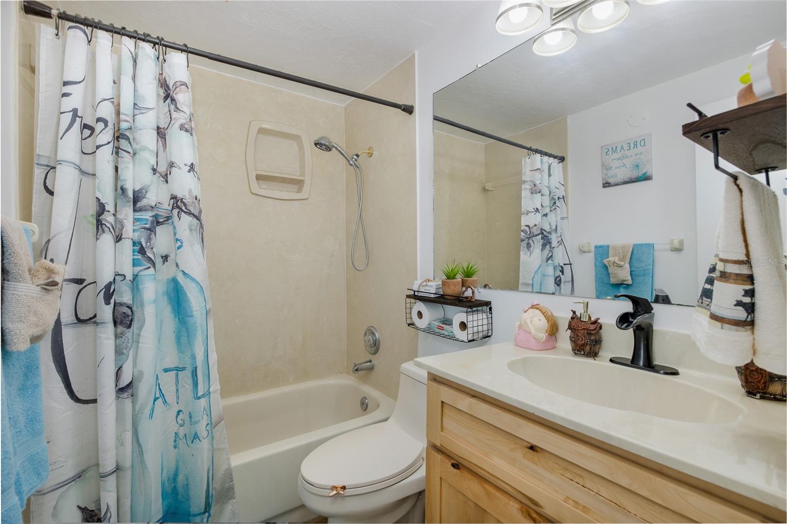 Tub and shower in second bathroom