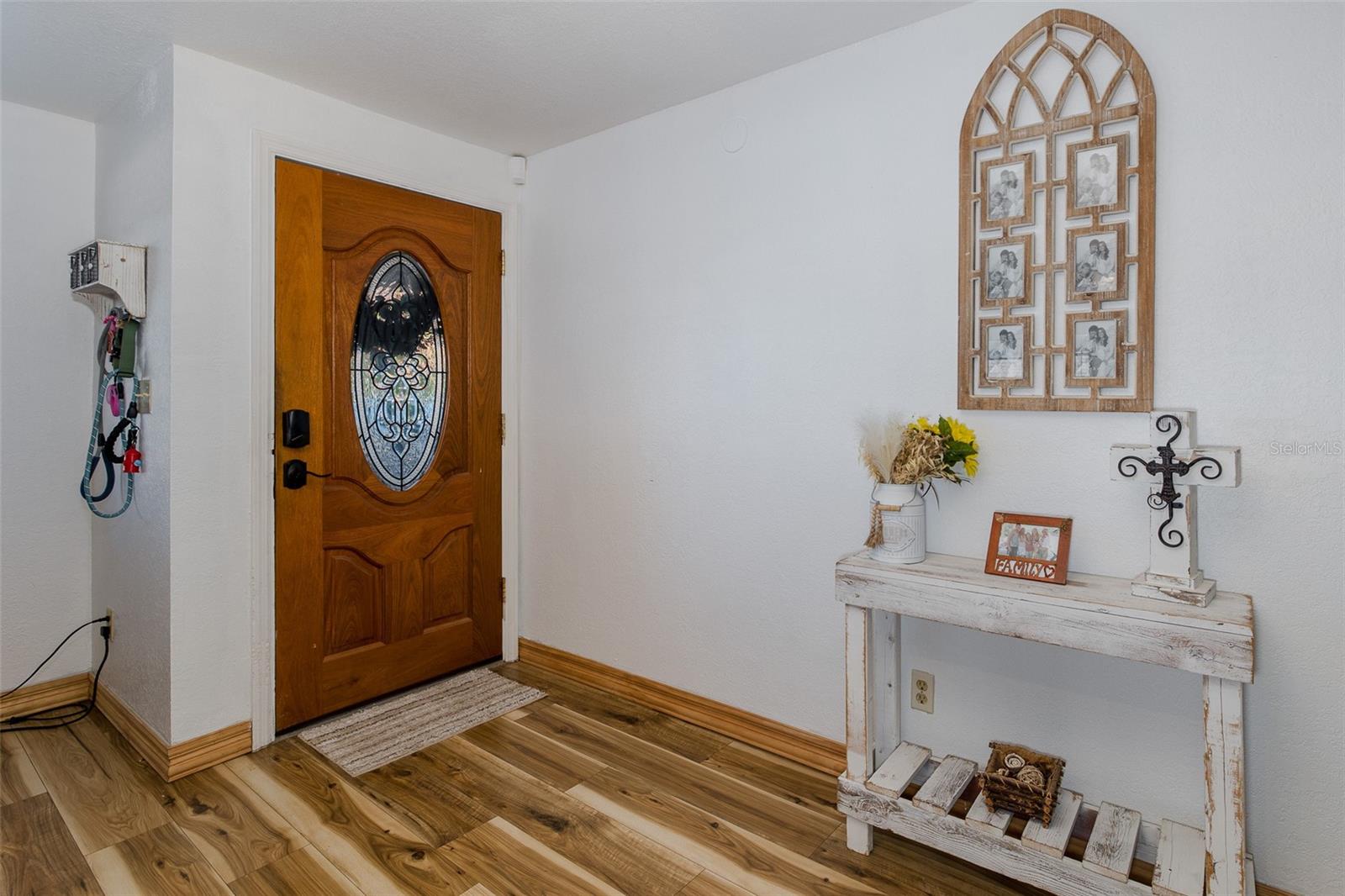 Front entrance in living room