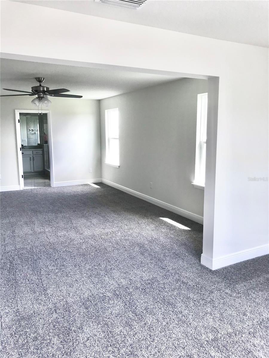 Master Bedroom on 2nd Floor, view from retreat to master bathroom (unfurnished)