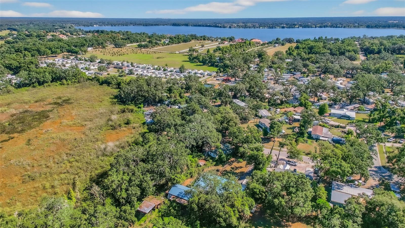 Aerial view of neighborhood
