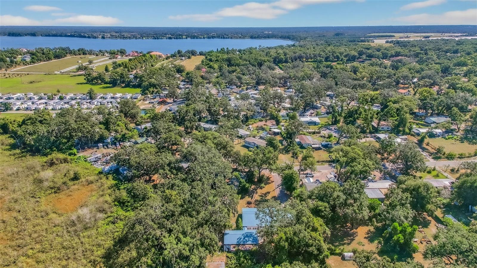 Aerial view of neighborhood