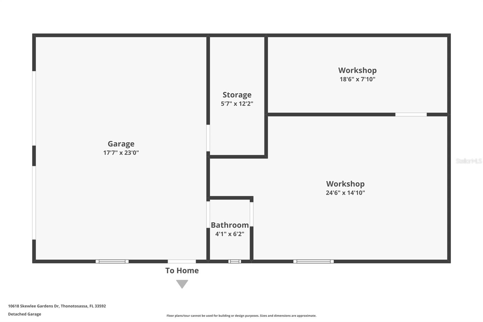 Floor Plan of Detached Garage & Workshop