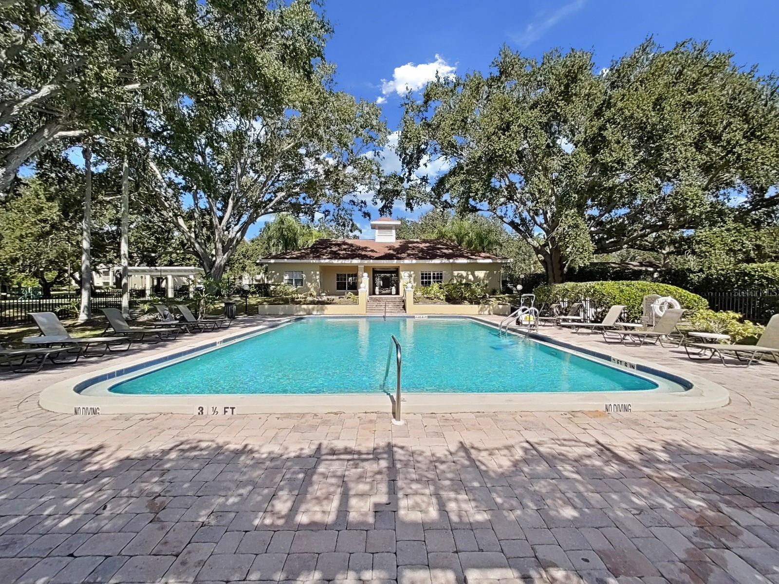 Heated Pool and Clubhouse with comfy seating area!