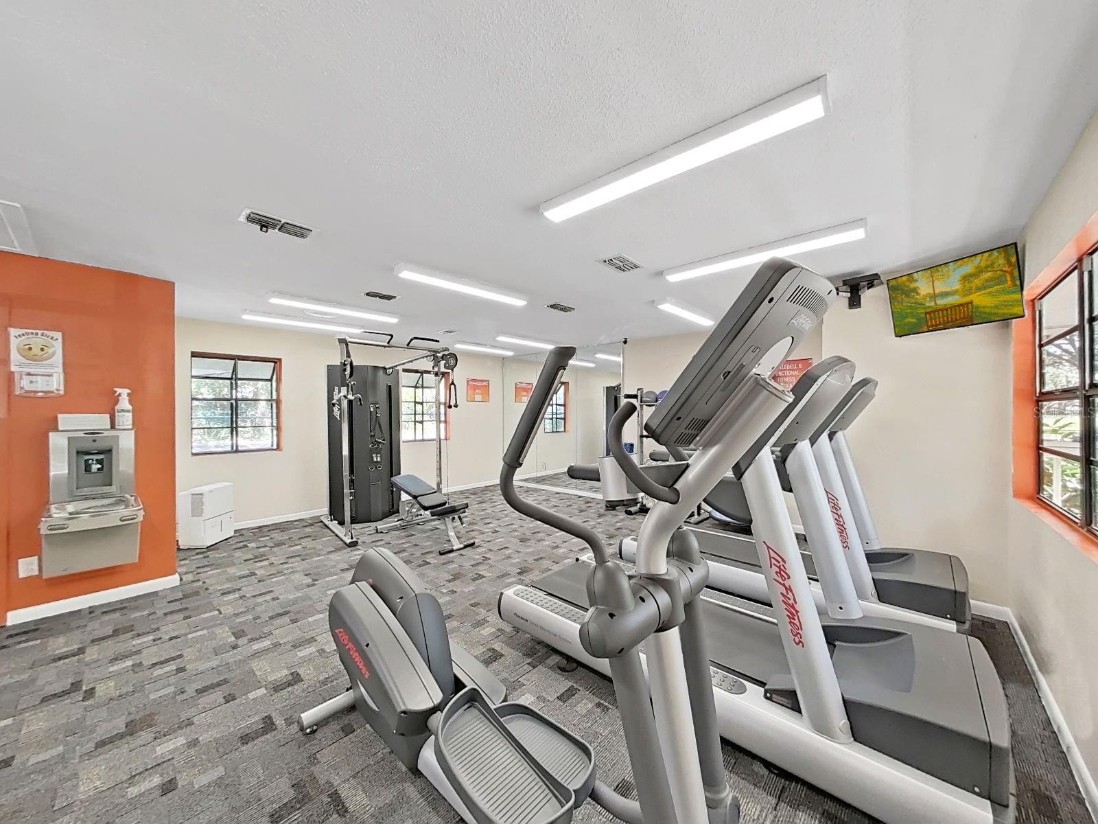 Inside the Fitness Center with well appointed workout equipment!