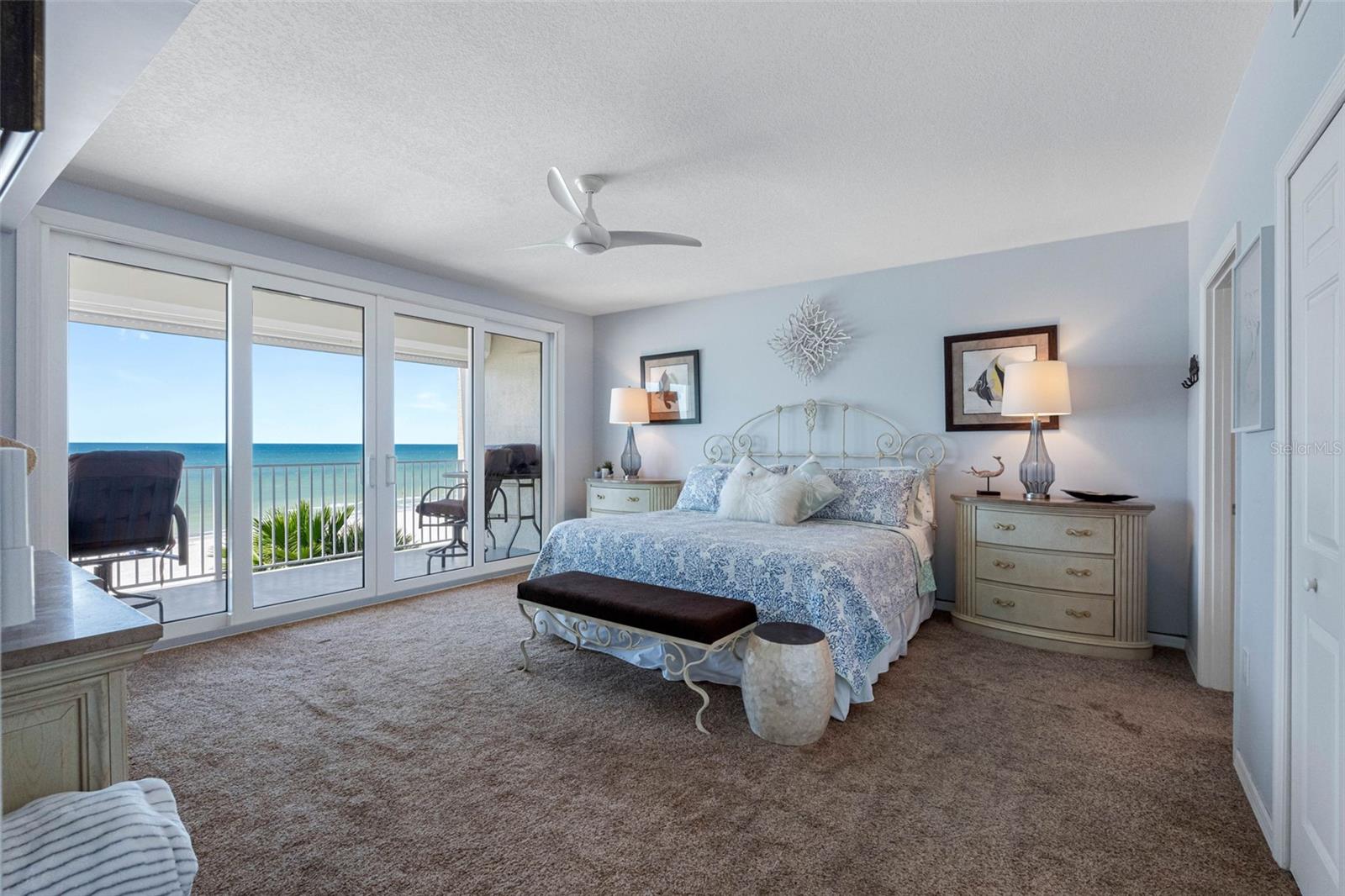 .. Spacious Master Bedroom Suite With Room Size of 16'5" X 16'2"... Balcony Access on Left..