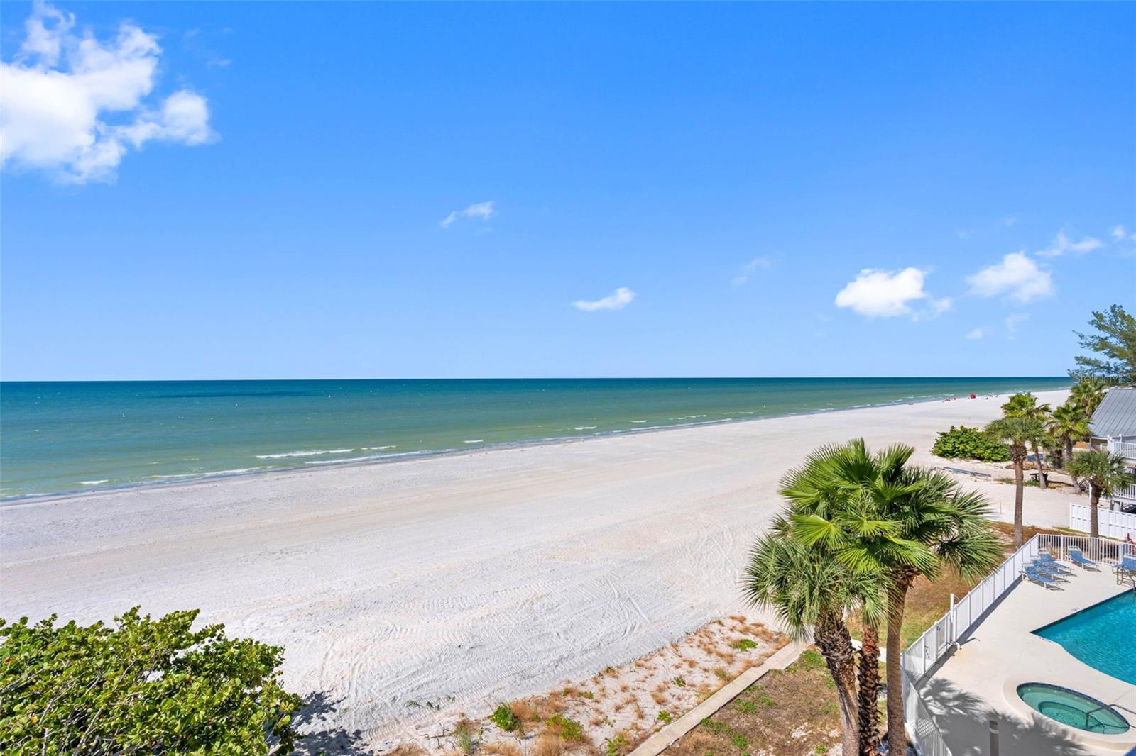 ... 3rd Floor Provides Long Range Gulf & Beach Views For Miles. Indian Shores Sits Due West Providing Sunsets 365 Days a Year. Photo Taken From Residence 301 Balcony.