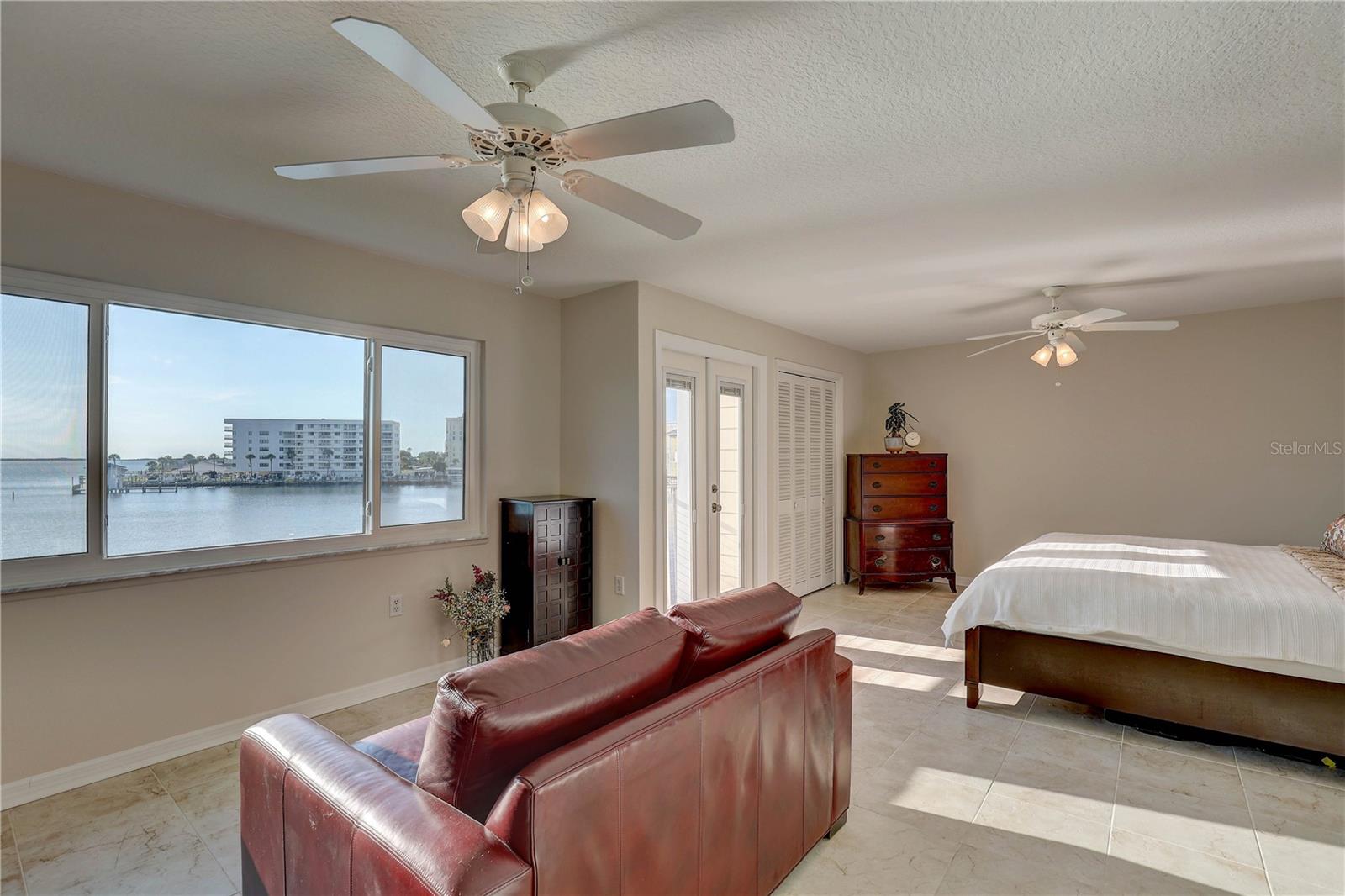 Enjoy serene water views from bonus area