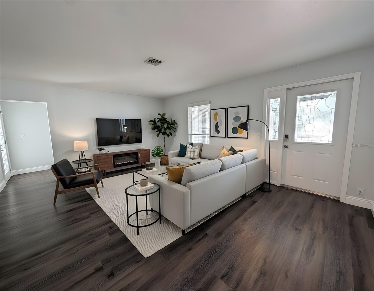 virtually stage living room