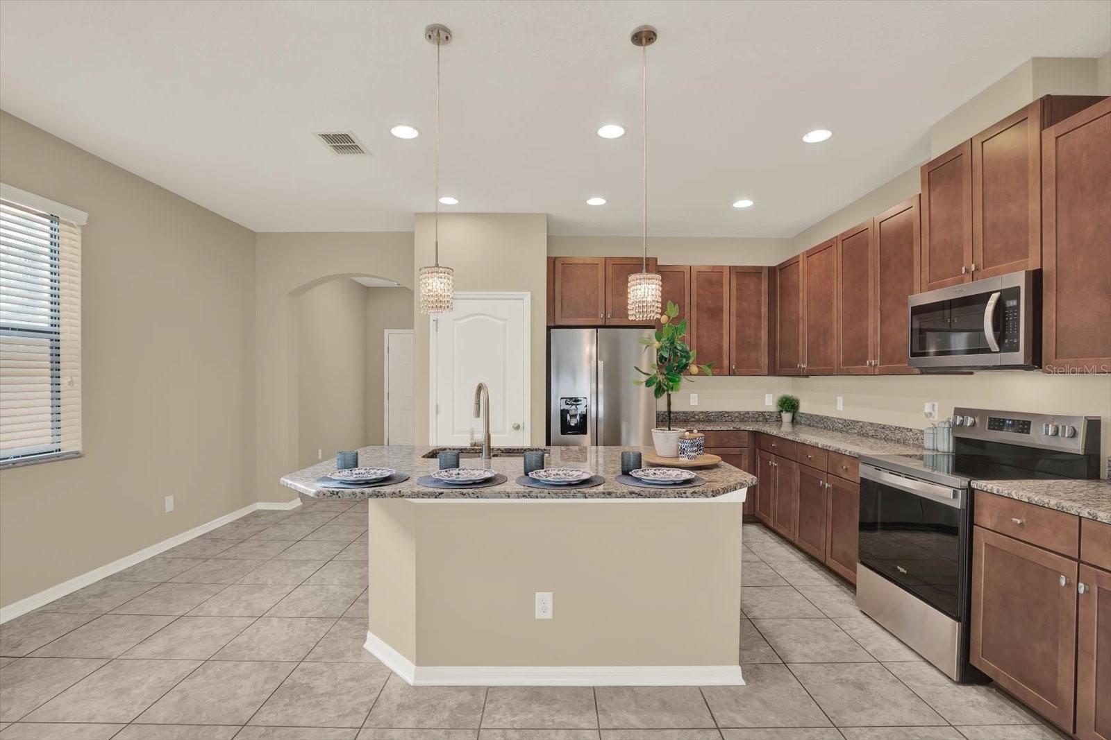 Kitchen view from living area