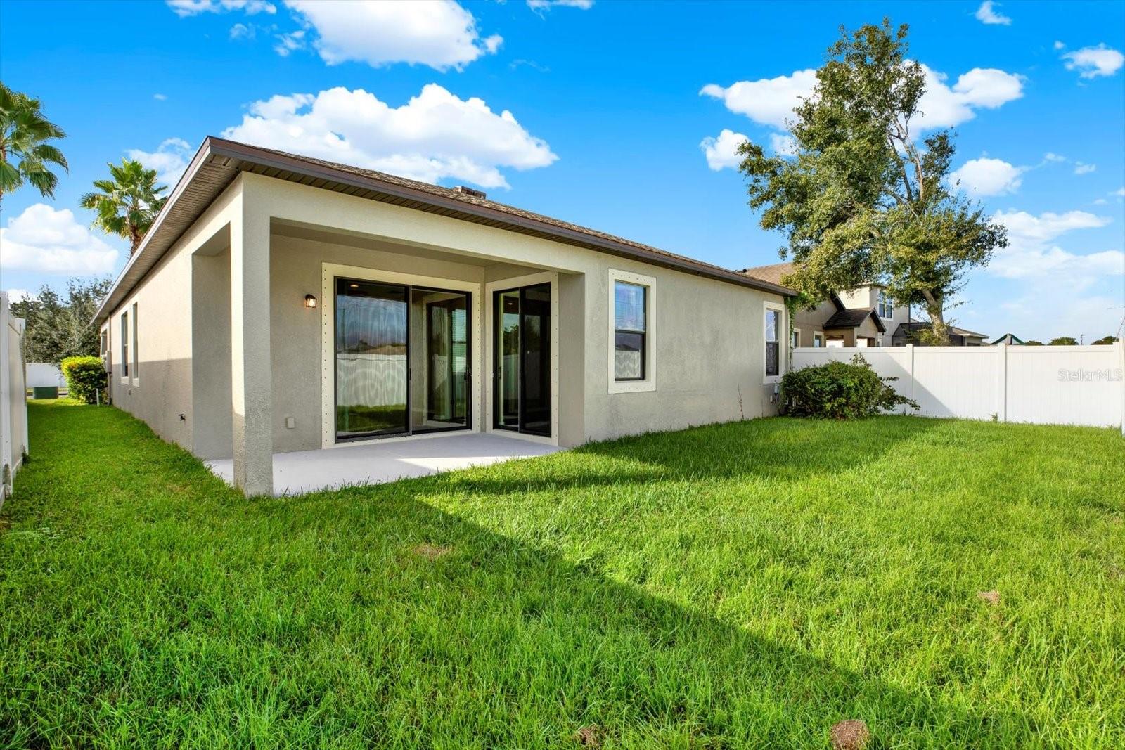 Backyard with privacy fence