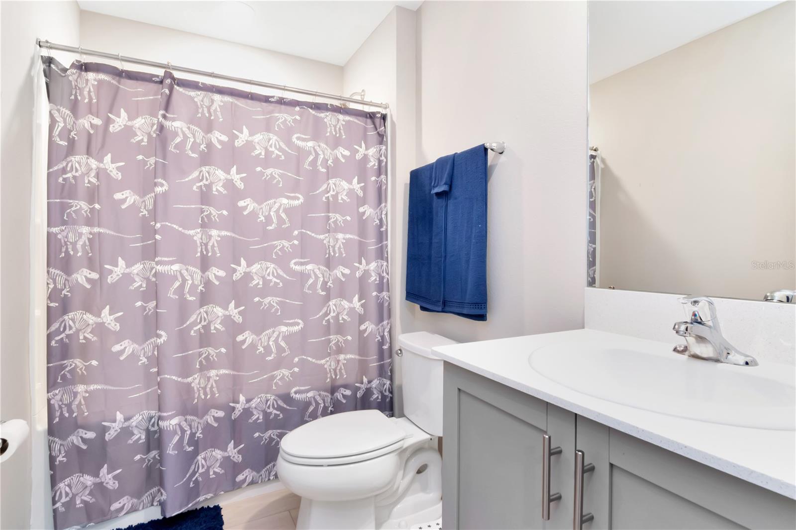 Full Bathroom with Shower/Tub and Soft Close Cabinets between Bedroom #3 & #4