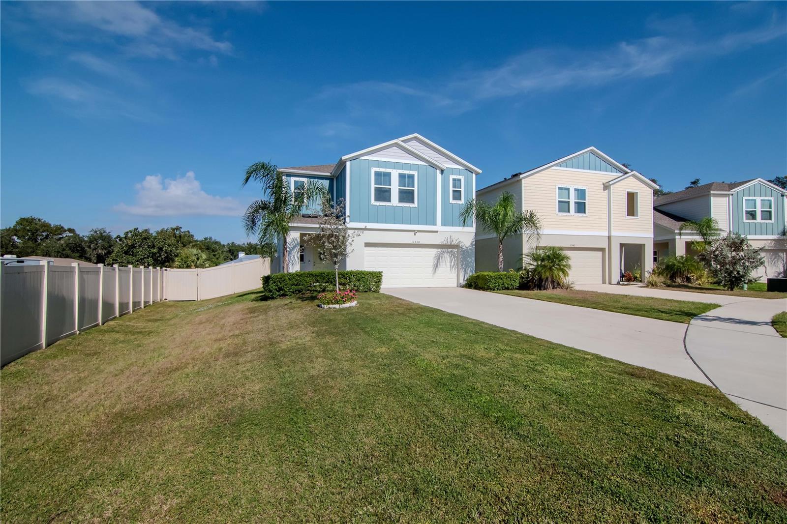 View of Extended Front Yard and Driveway