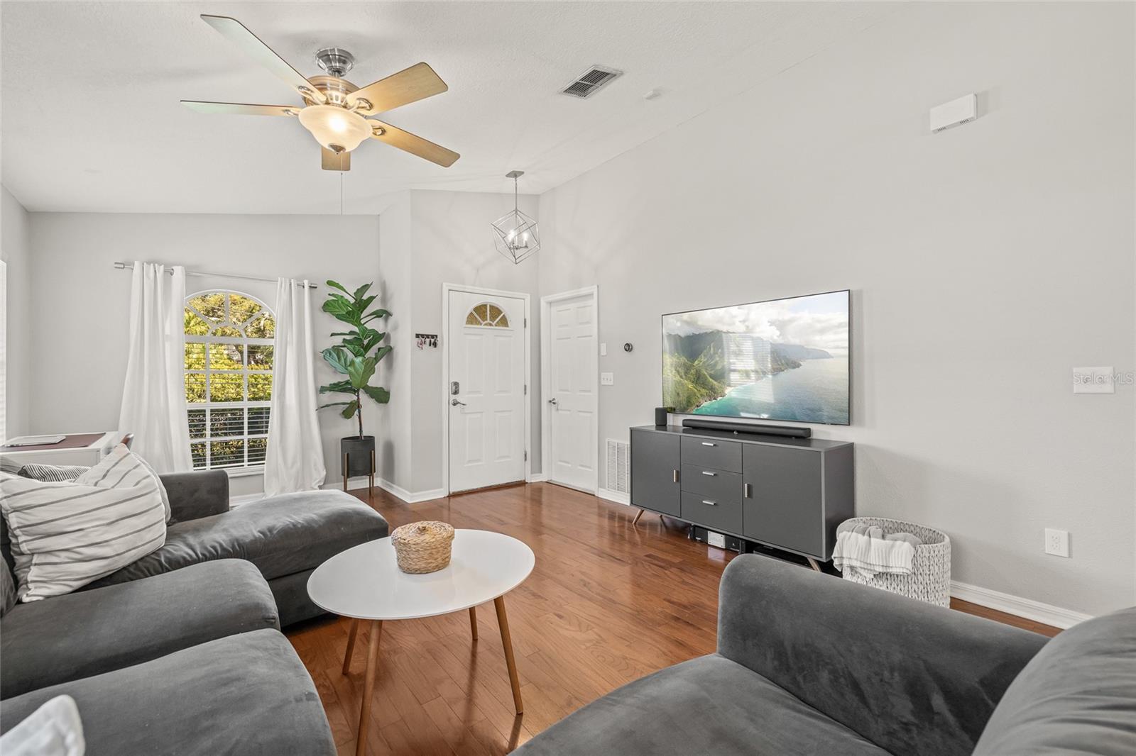 Spacious living room for game day and movie nights.