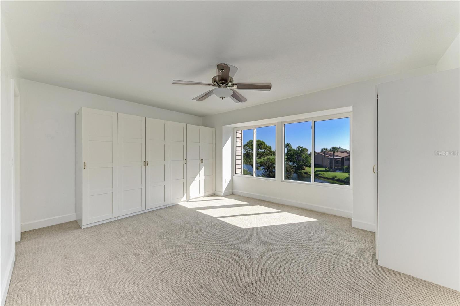 Master bedroom with lake view