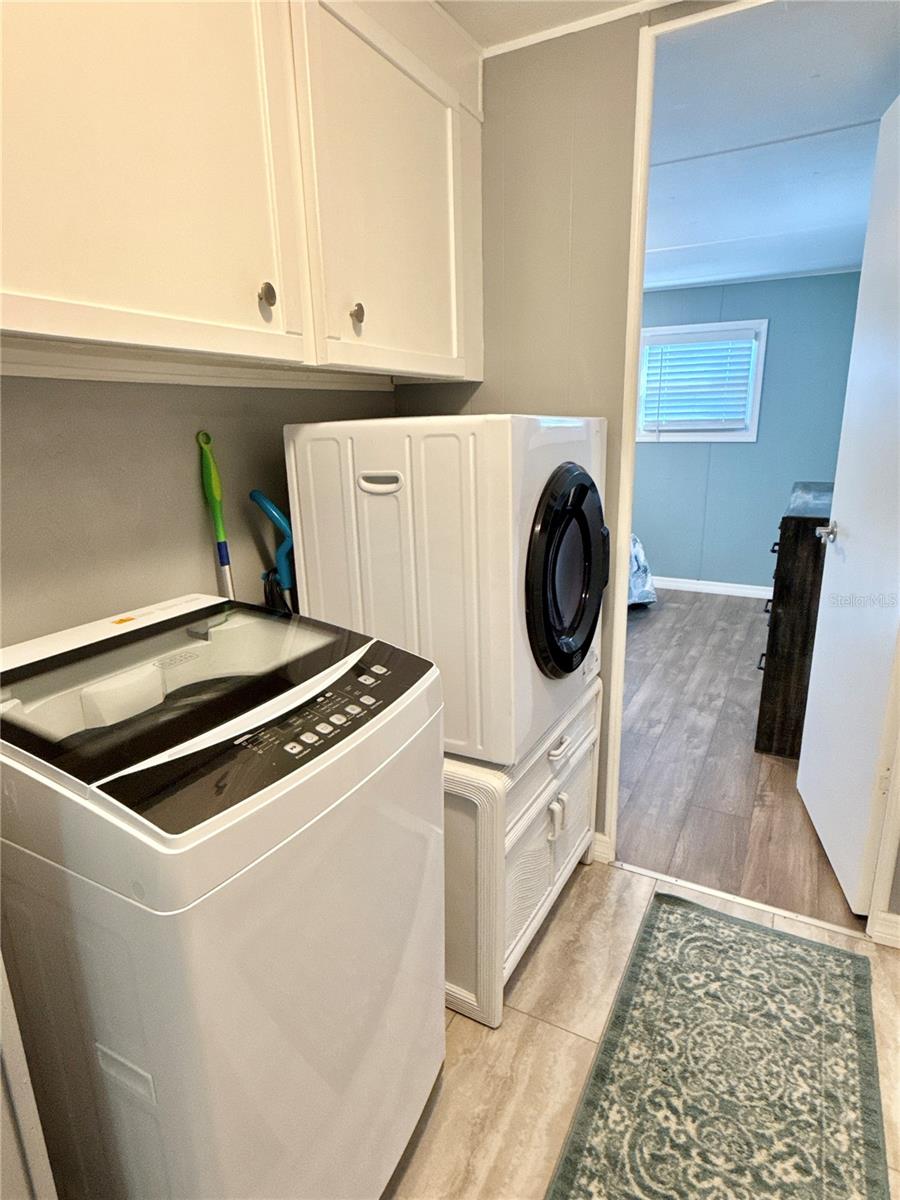 washer and dryer inside