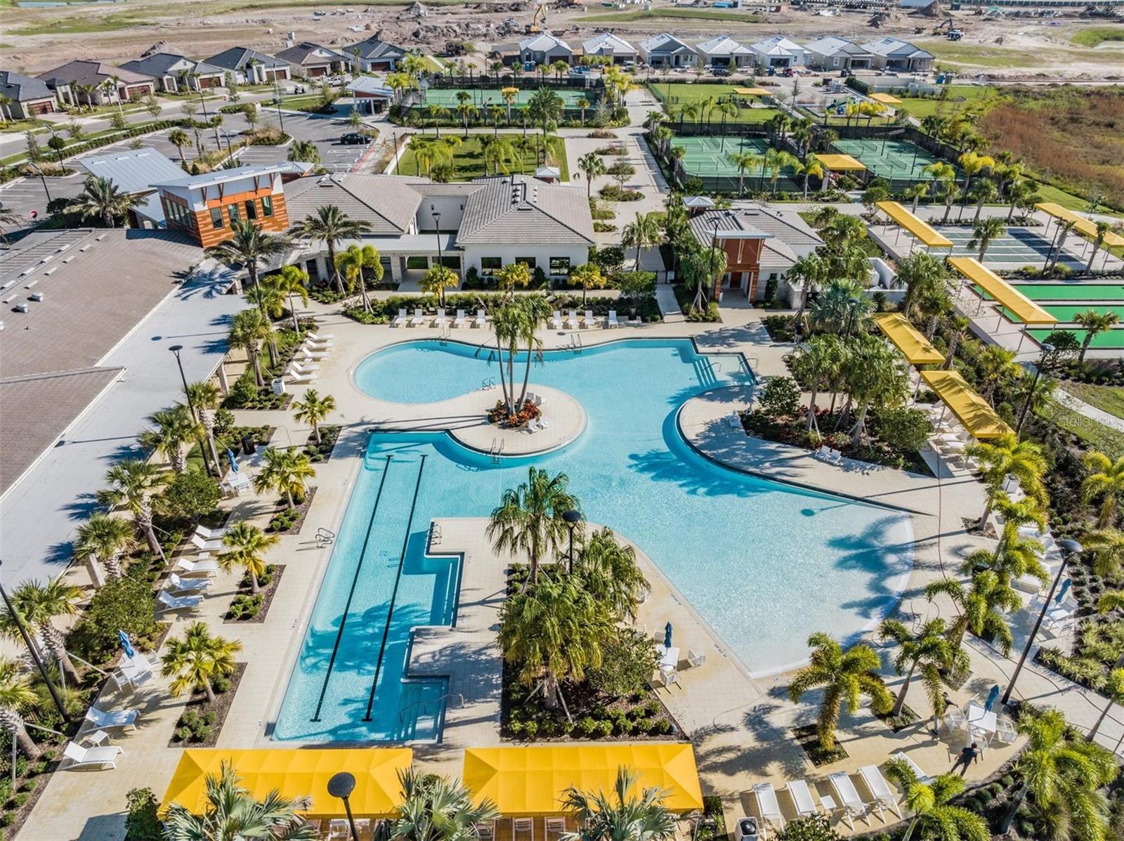 Swim laps, zero entry resort style pool