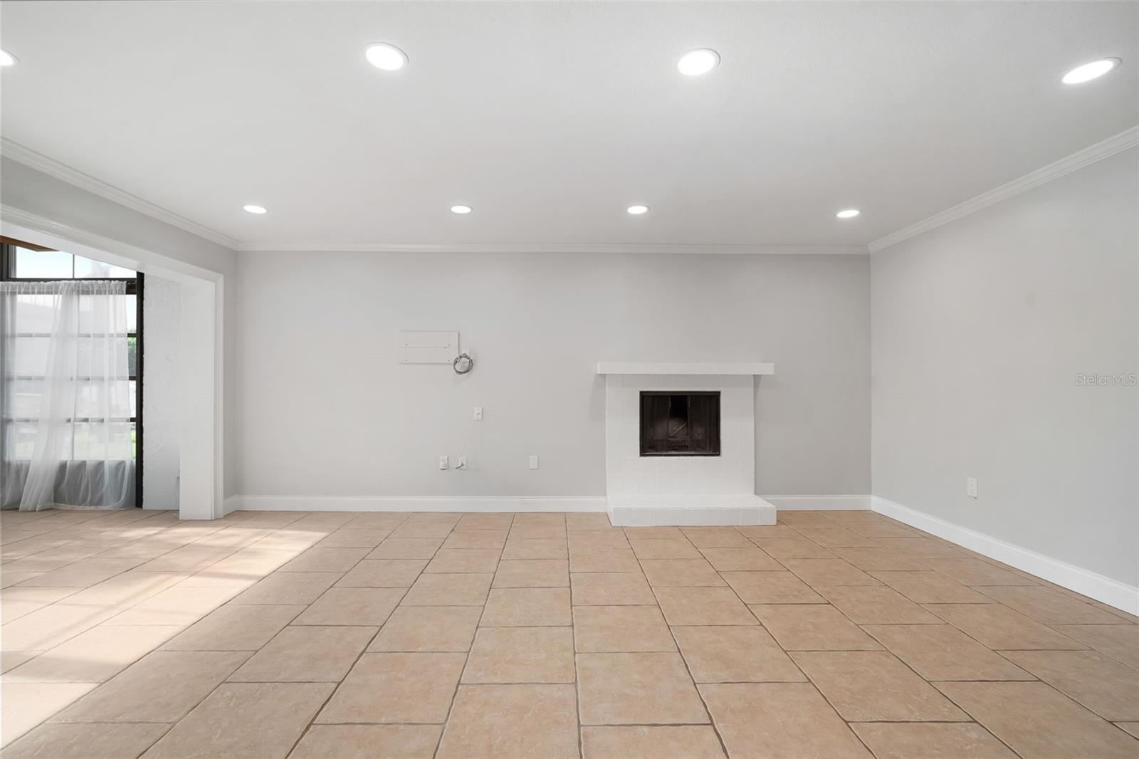 fire place in living room