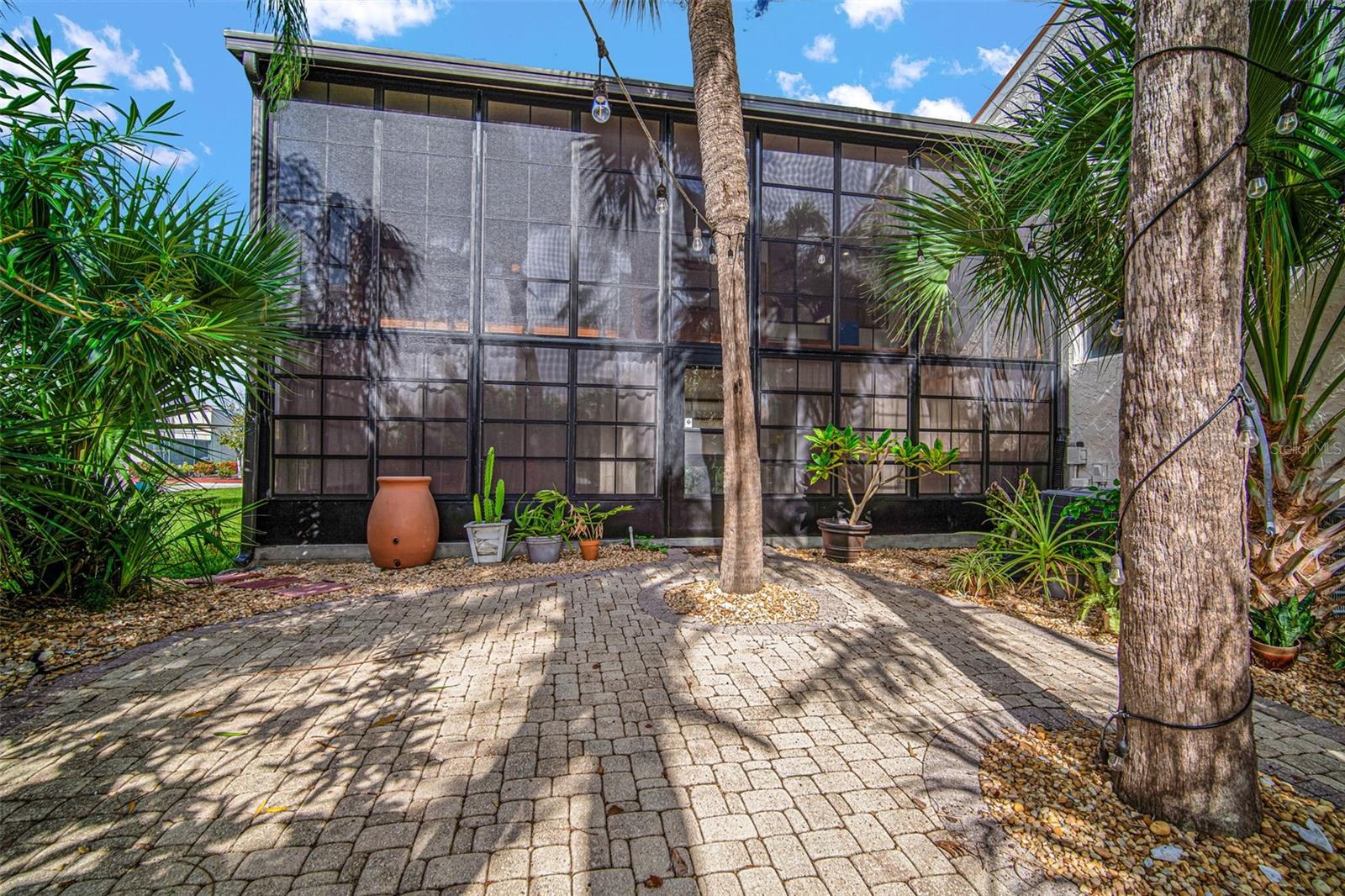 back of the property