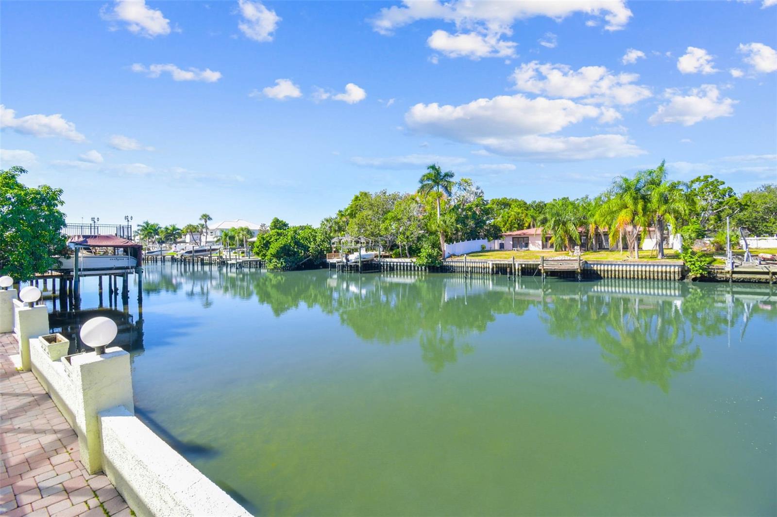 Backyard Canal that leads out to Tampa Bay