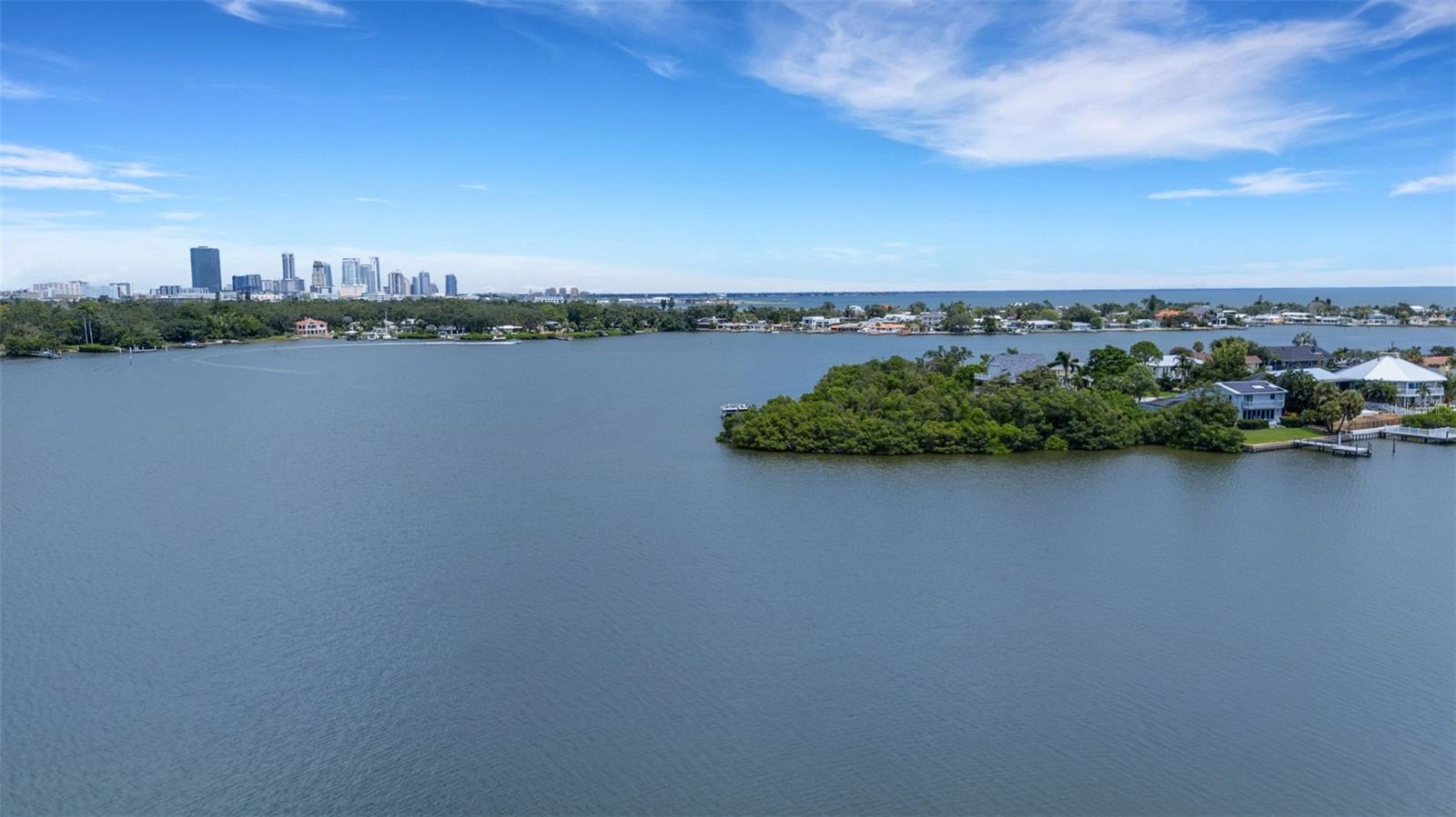 Downtown skyline 3 miles away