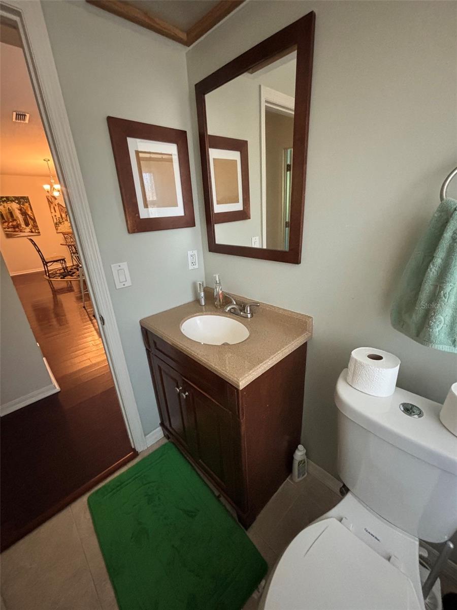 Hallway bathroom.