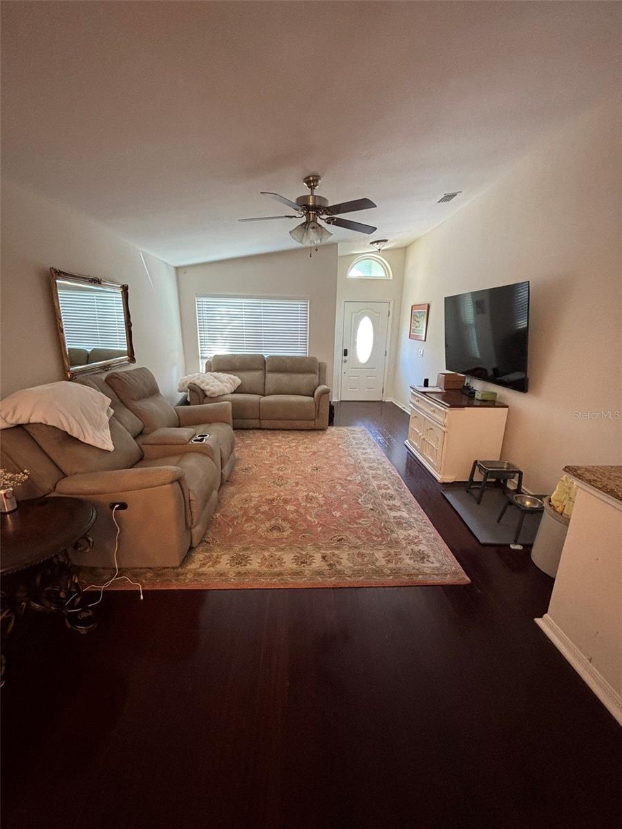 Living room and the front door.