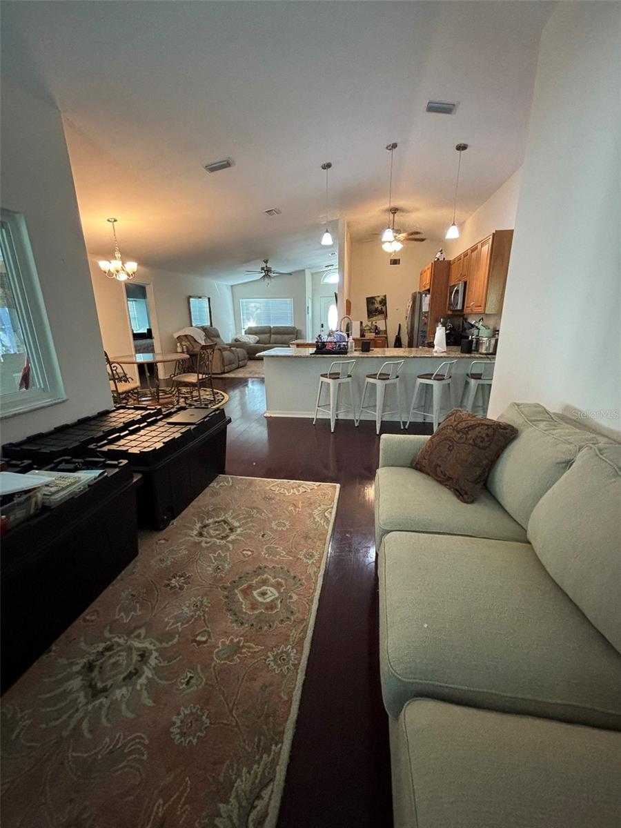 The view from the family room.
