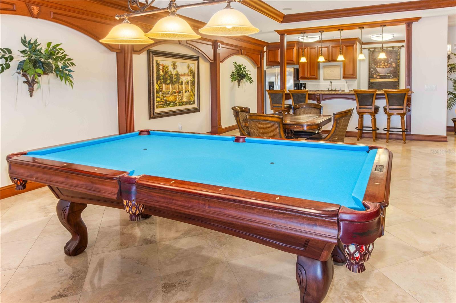 POOL TABLE WITHIN CLUB ROOM