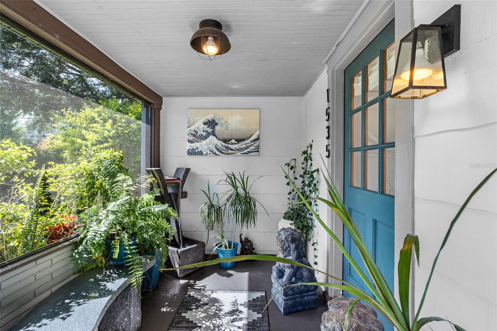 Screened front porch