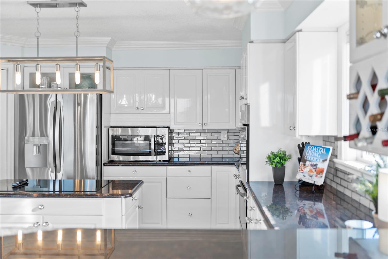 Built-in including wine storage, spice racks and lazy susans.