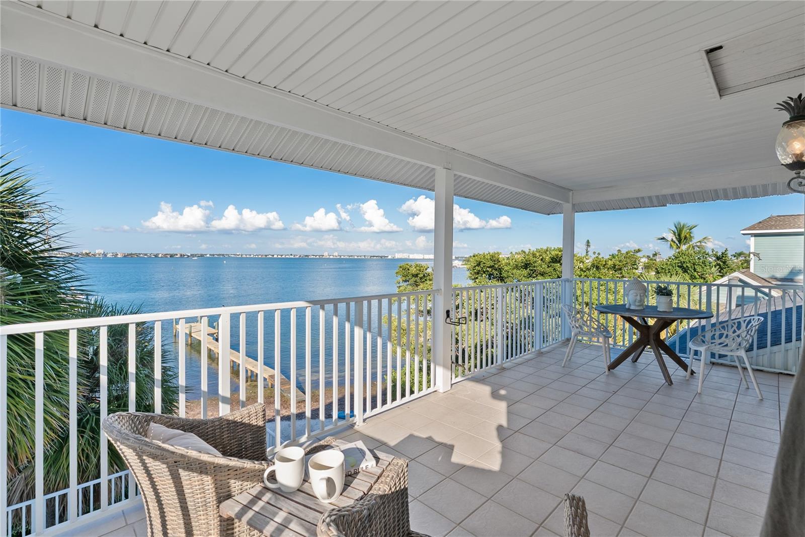 Wake up to sunrise views over Boca Ciega Bay. Enjoy your morning cup of coffee with the water views.