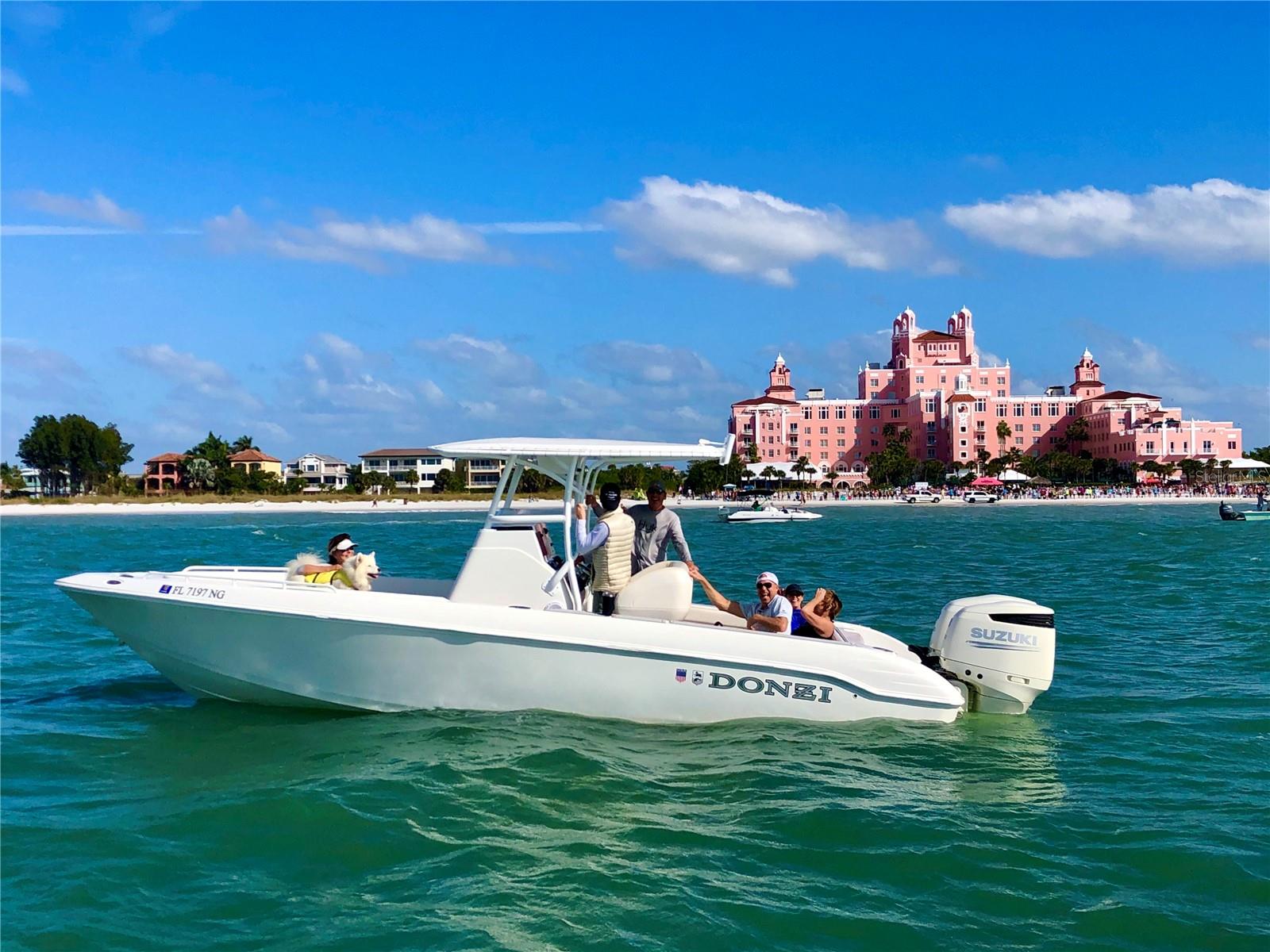 Boat to the Don Cesar Resort on St Pete Beach