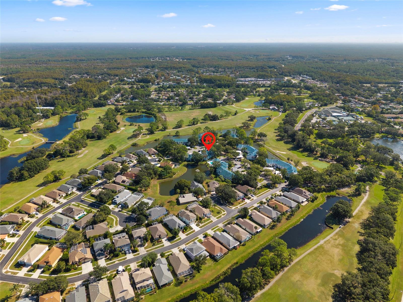 Aerial View, Near Lansbrook Golf Course and John Chestnut Park