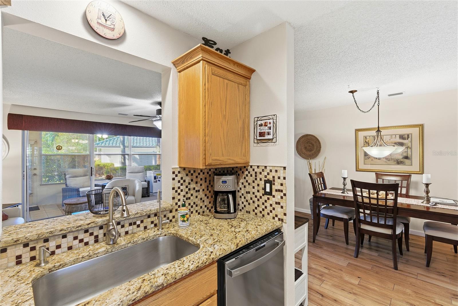 Open near Sink to the Living Room