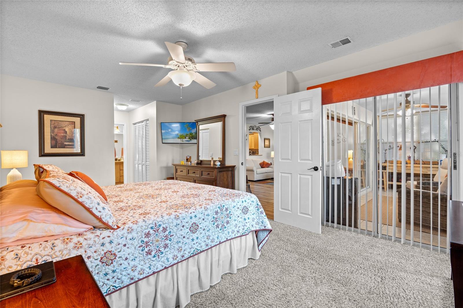 Primary Bedroom with sliders to the Lanai