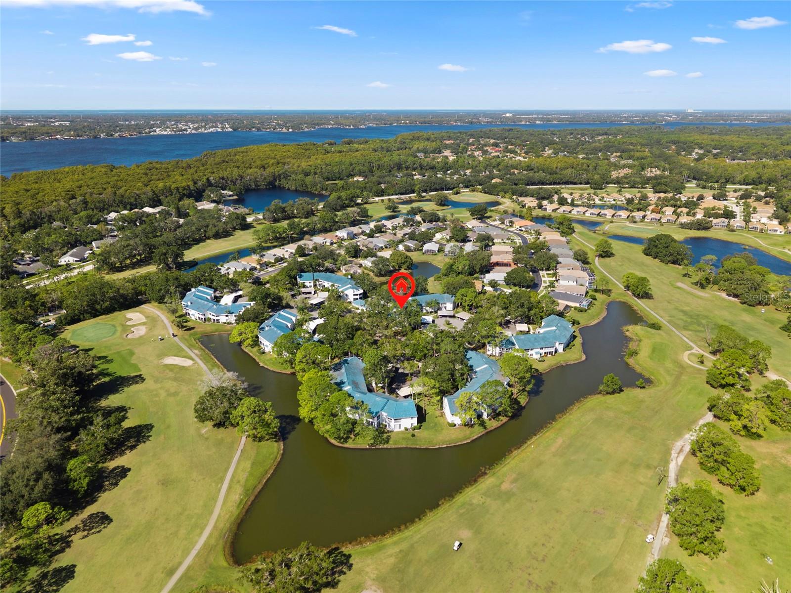 Aerial View, Near Lansbrook Golf Course and John Chestnut Park