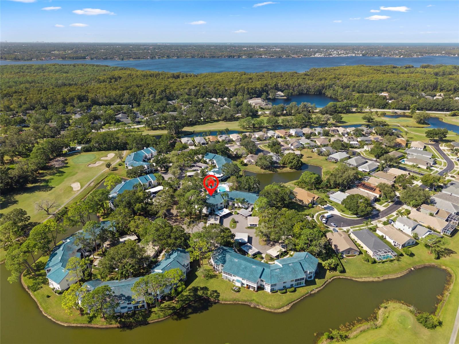 Aerial View, Near Lansbrook Golf Course and John Chestnut Park