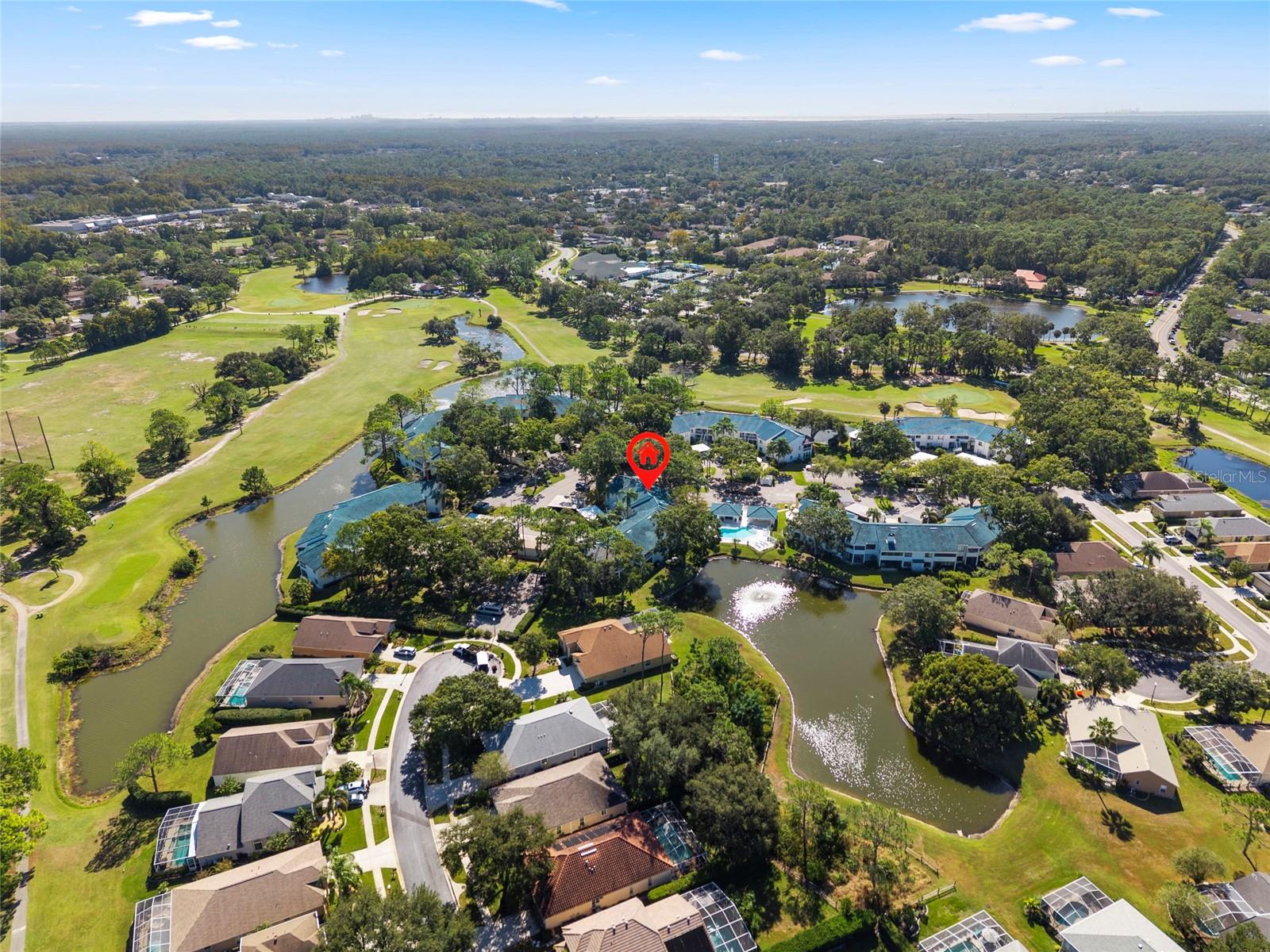 Aerial View, Near Lansbrook Golf Course and John Chestnut Park