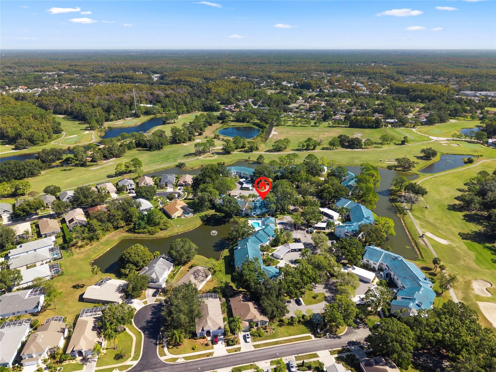 Aerial View, Near Lansbrook Golf Course and John Chestnut Park