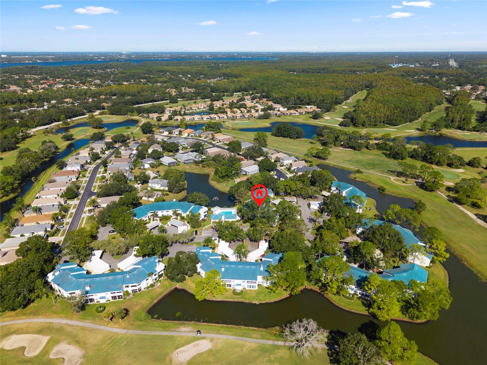 Aerial View, Near Lansbrook Golf Course and John Chestnut Park