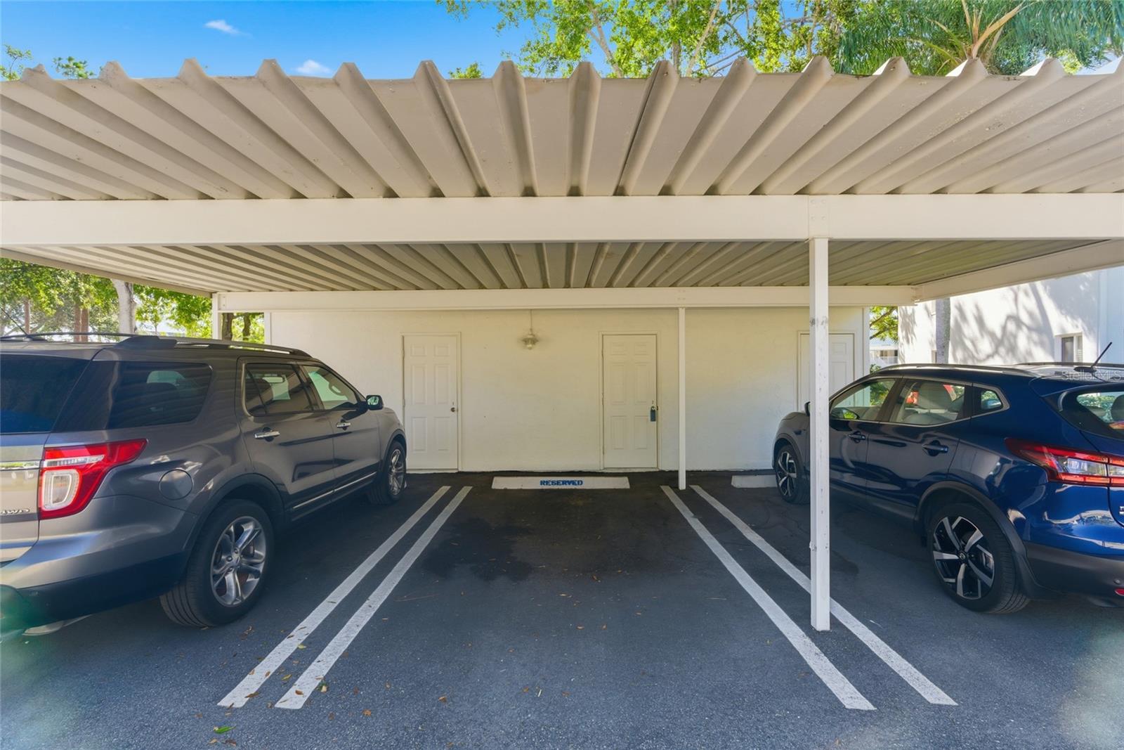 Assigned Covered Parking and Storage Shed