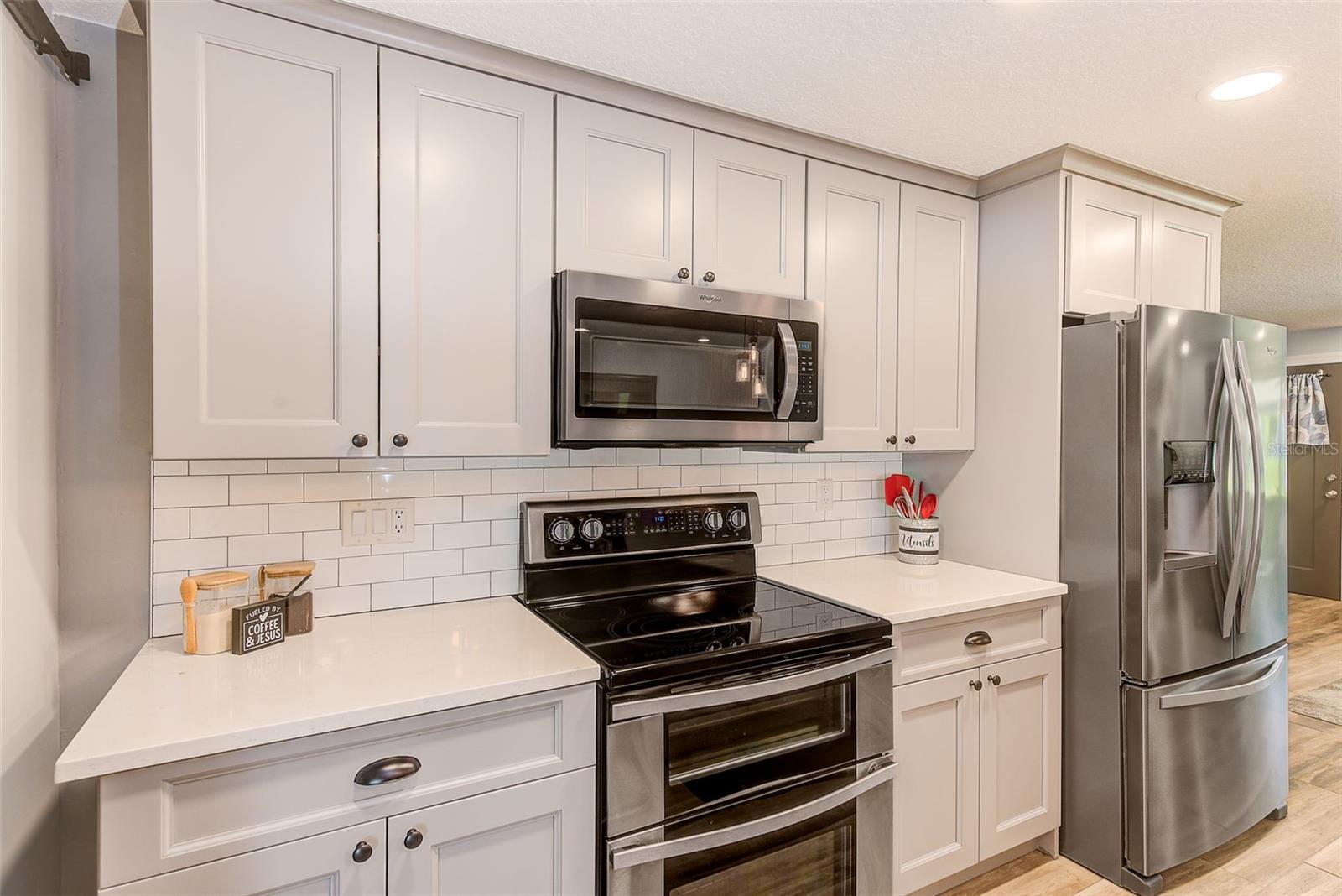 stainless steel appliances with double oven