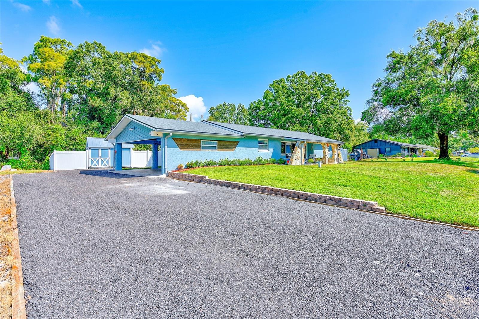 Extra long driveway