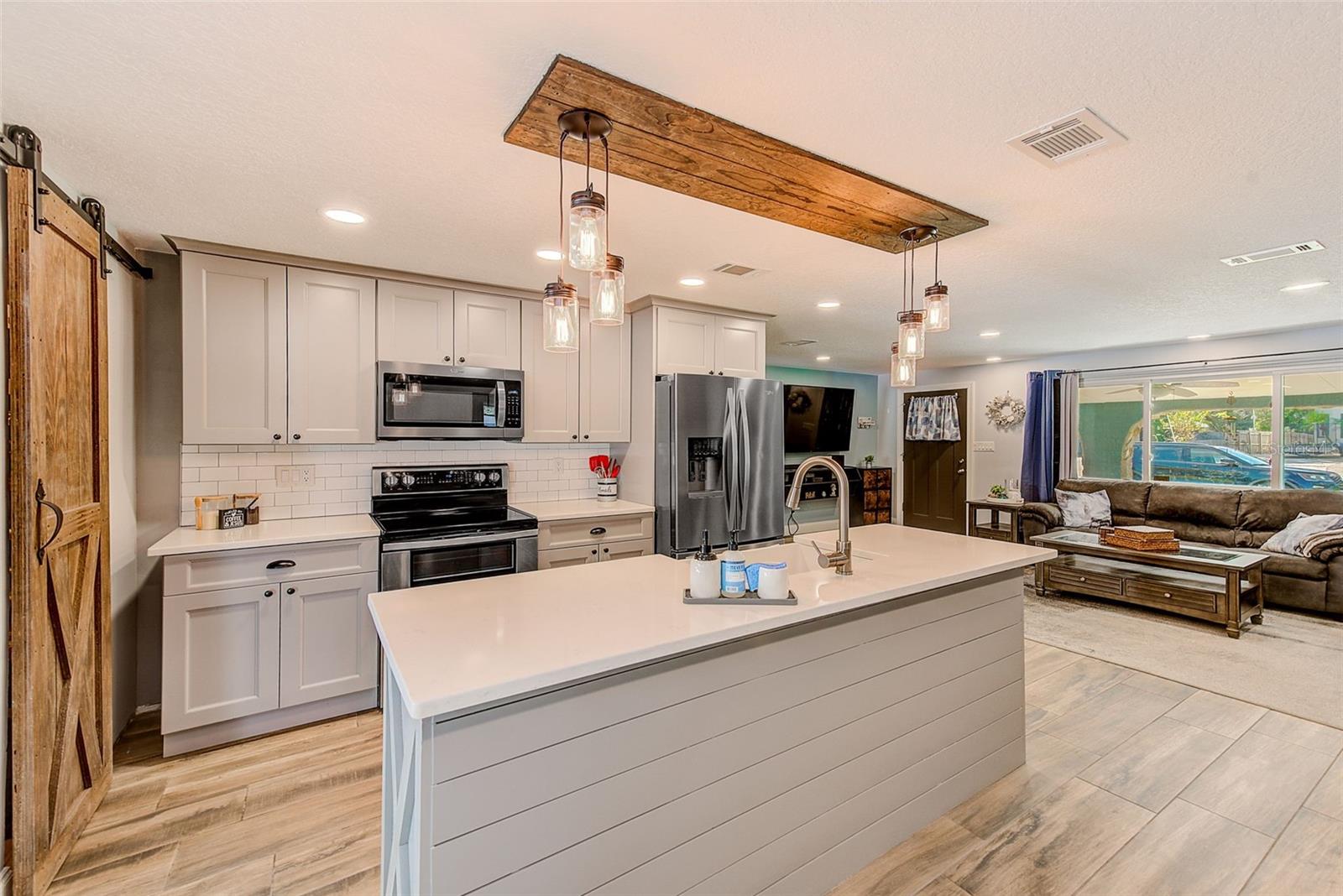 Soft close solid wood cabinetry