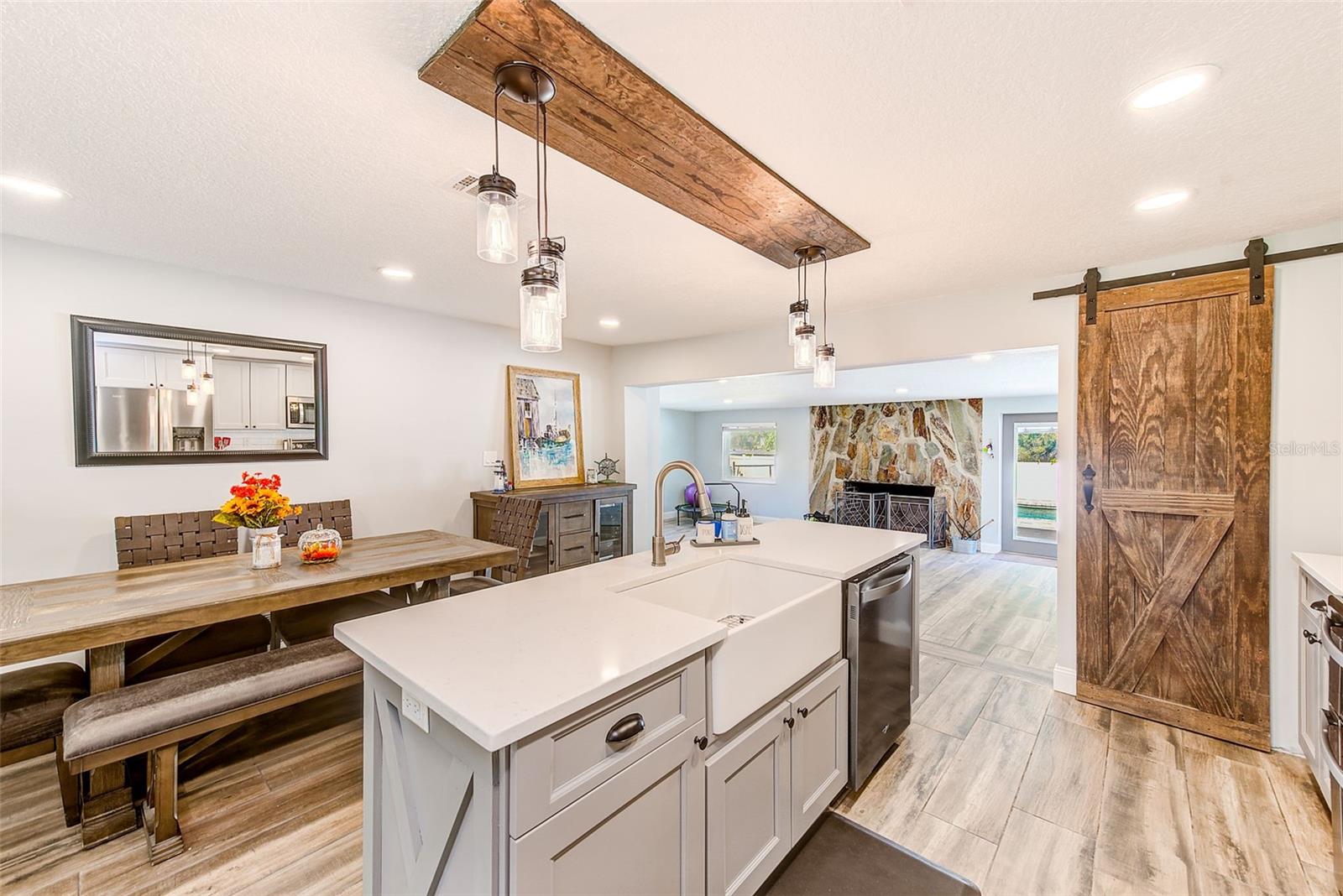 Farm house sink and Samsung stainless steel dishwasher