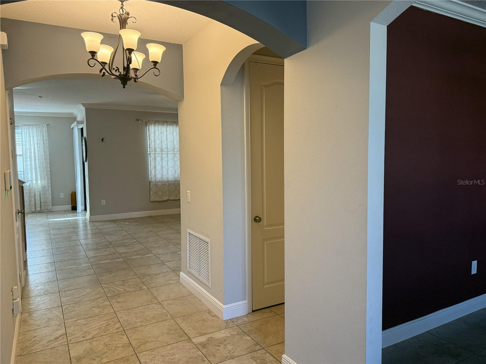 Entry Hallway view to Living Area